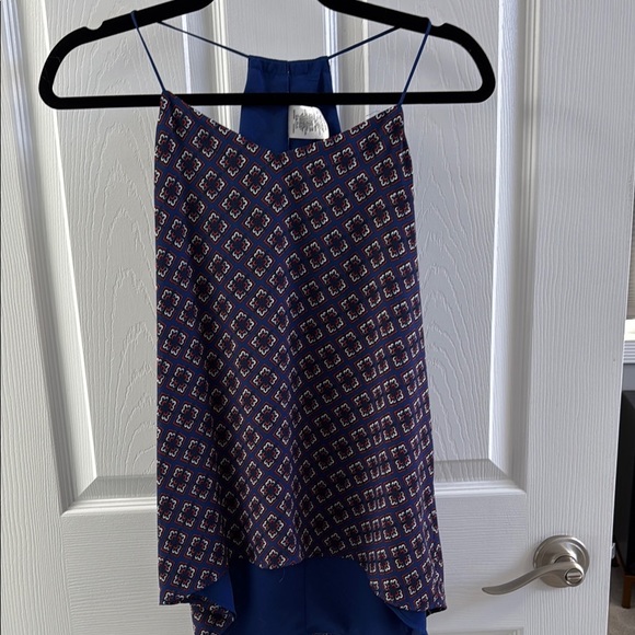 Express Asymmetrical Blue Camisole Top - Picture 1 of 4